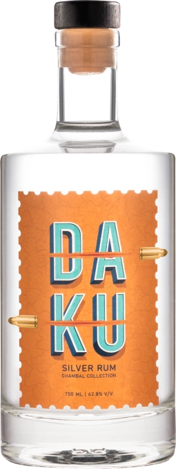 daku rum sliver rum bottle 